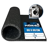 kör4u Premium Antivibrationsmatte 60x60x1cm, zuschneidbar, Schallschutzmatte, Gummimatte,...